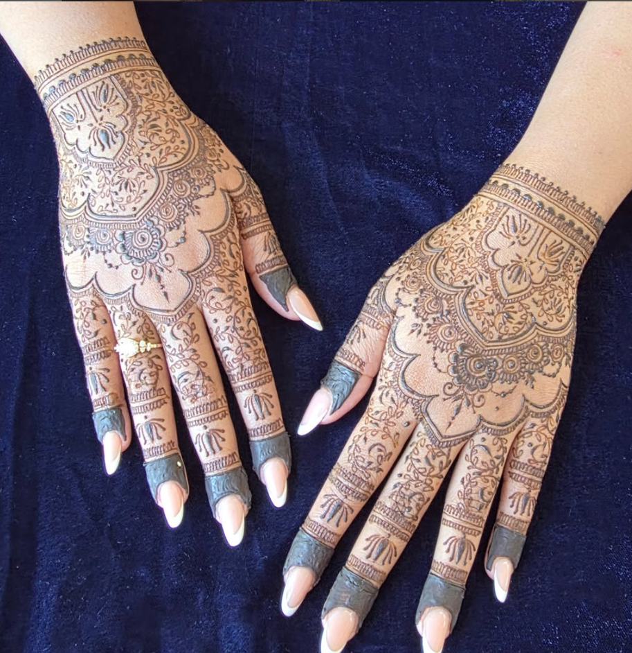 Delicate Wrist & Palm Henna Motifs